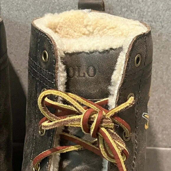 Polo Ralph Lauren Ranger Air Division Boots Faux Shearling Mens Size 12